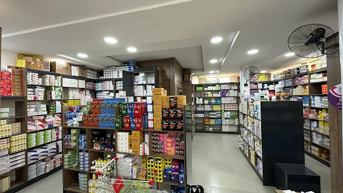 Stocked aisles inside the Tabs ‘N’ More wholesale pharmacy